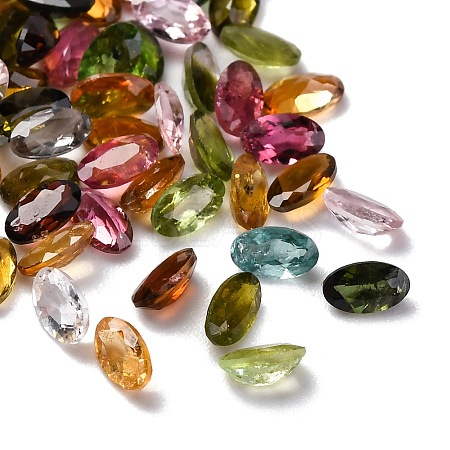 Faceted Natural Multicolor Tourmaline Cabochons X-G-I295-05C-11A-1