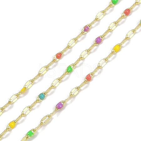 Rack Plating Brass Dapped Chains AJEW-Q153-03G-03-1