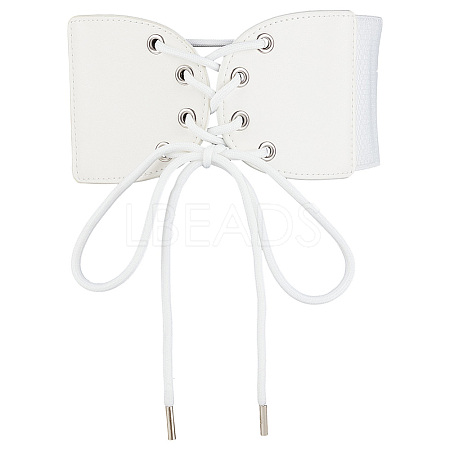 1Pc Imitation Leather Stretch Knot Waist Belts for Women AJEW-CL0002-91A-1