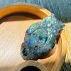 Natural Labradorite Carved Healing Owl with Skull Figurines PW-WG91642-01-2