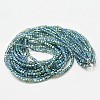 Electroplate Glass Beads Strands EGLA-D018-4x4mm-M5-3