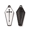 Spray Painted Alloy Pendants PALLOY-K003-12A-2