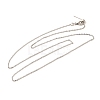 1mm Rack Plating Brass Cable Chain Adjustable Slider Necklaces for Women Men MAK-L044-04P-1