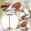 Round Wood Jewelry Necklace Display Organizer Hanging Tower Rack NDIS-TAC0001-01B-5