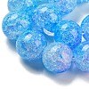 Spray Painted Crackle Glass Beads Strands DGLA-C002-10mm-05-4