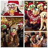 Christmas Plastic & Non-woven Fabric Glitter Glasses Frames LS-AJEW-E053-01E-4
