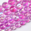 Synthetic Moonstone Beads Strands G-P528-J01-04-2