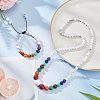 ARRICRAFT Natural & Synthetic Mixed Gemstone Round Beaded Necklace & Braided Bead Bracelet SJEW-AR0001-01-3