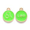 Alloy Enamel Pendants ENAM-S124-01A-06G-1