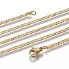 304 Stainless Steel Curb Chain Necklaces NJEW-L162-01A-G-1