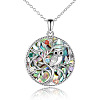 Fashion Owl Pendant Necklace for Women with Tree of Life Shell Jewelry ST2619295-1