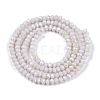 Electroplate Opaque Solid Color Glass Beads Strands X-EGLA-A044-P1mm-L19-2
