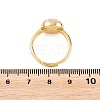 Natural Rose Quartz Finger Rings with Brass Findings G-H353-04G-06-4