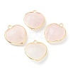 Natural Rose Quartz Pendants X-G-B009-03G-A-1