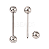 304 Stainless Steel Straight Barbell Cartilage Earrings X-STAS-R115-29C-P-4