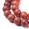 Natural Wood Beads Strands X-WOOD-F008-01-C-3