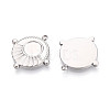 304 Stainless Steel Pendant Cabochon Settings STAS-T065-93P-2
