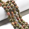 Natural Unakite Beads Strands G-C179-A13-02-1