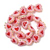 Painted Glass Beads Bumpy Beads Heart X-LAMP-V001-07C-2