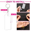 BENECREAT DIY Transparent Acrylic Keychain Clasps Making Kits DIY-BC0001-69-4