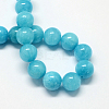 Natural Dyed Yellow Jade Gemstone Bead Strands G-R271-6mm-Y05-3