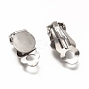 Tarnish Resistant 304 Stainless Steel Clip-on Earring Findings X-STAS-L259-001C-P-1