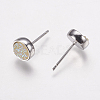 Resin Imitation Druzy Quartz Earring X-EJEW-E226-01P-05-2