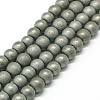 Non-magnetic Synthetic Hematite Beads Strands G-K015-10mm-02F-2