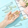 8Pcs 8 Styles Iron Rhinestone Safety Pins FIND-CJ0004-92-4