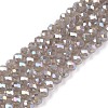 Electroplate Glass Beads Strands EGLA-A044-J4mm-B10-1