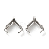 Non-Tarnish 316 Surgical Stainless Steel Pendant Pinch Bails STAS-Q310-04P-1
