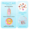 10Pcs Printed Opaque Acrylic Beads MACR-TA0002-45-4