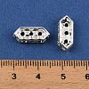 Brass Crystal Rhinestone Spacer Bars RB-T019-01E-S-3