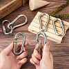 6Pcs 2 Style 304 Stainless Steel Rock Climbing Carabiners STAS-TA0001-33P-16