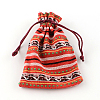 Ethnic Style Cloth Packing Pouches Drawstring Bags X-ABAG-R006-10x14-01H-3