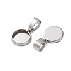 304 Stainless Steel Pendant Cabochon Settings STAS-L282-010P-02-2