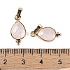 Natural Rose Quartz Faceted Pendans KK-L218-004G-03-3