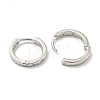 Brass Pave Clear Cubic Zirconia Hoop Earrings EJEW-L211-001P-3