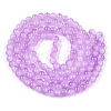 Baking Paint Imitation Jade Glass Round Bead Strands DGLA-N003-8mm-05-2