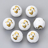 Electroplate Glass Beads EGLA-S178-11C-02-1