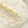 Brass Flat Round Links Bracelets for Women KK-B124-11G-3