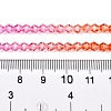 Gradient Color Baking Paint Glass Bead Strands X-DGLA-A039-T6mm-A04-5