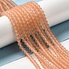 Imitate Austrian Crystal Frosted Glass Beads Strands GLAA-F029-TM4mm-B15-4