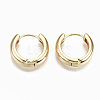Brass Huggie Hoop Earrings KK-S356-151G-NF-1