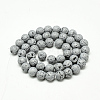 Electroplate Natural Lava Rock Beads Strands G-T058-03I-2
