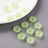 Transparent Frosted Acrylic Bead Caps X-MACR-S371-04A-728-6