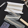 2 Yards 9-Row Glass Seed Beaded Lace Trim OCOR-FG0002-60B-5