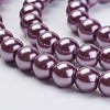 Eco-Friendly Dyed Glass Pearl Beads Strands HY-A008-6mm-RB062-3