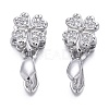 Brass Micro Pave Cubic Zirconia Ice Pick Pinch Bails KK-K244-44-2
