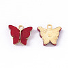 Alloy Acrylic Pendants X-ENAM-R136-01H-1